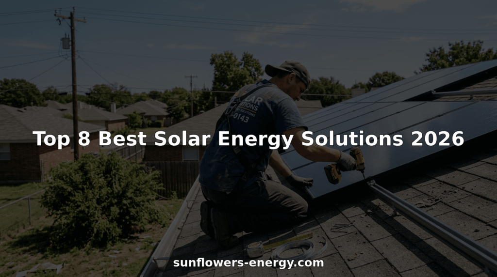 Solar installer fits panels on neighborhood rooftop