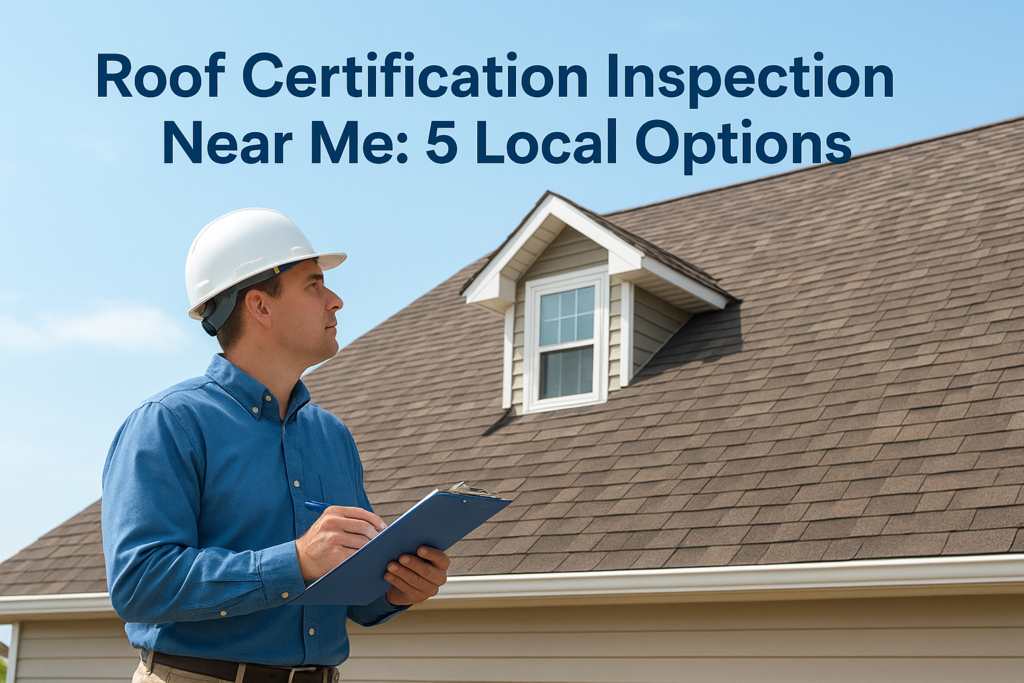 Roof Certification Inspection Near Me: 5 Local Options